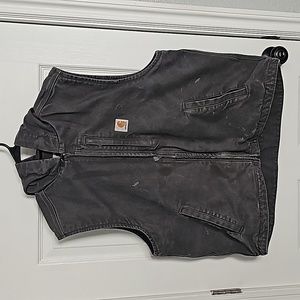 Carhartt hooded gray vest